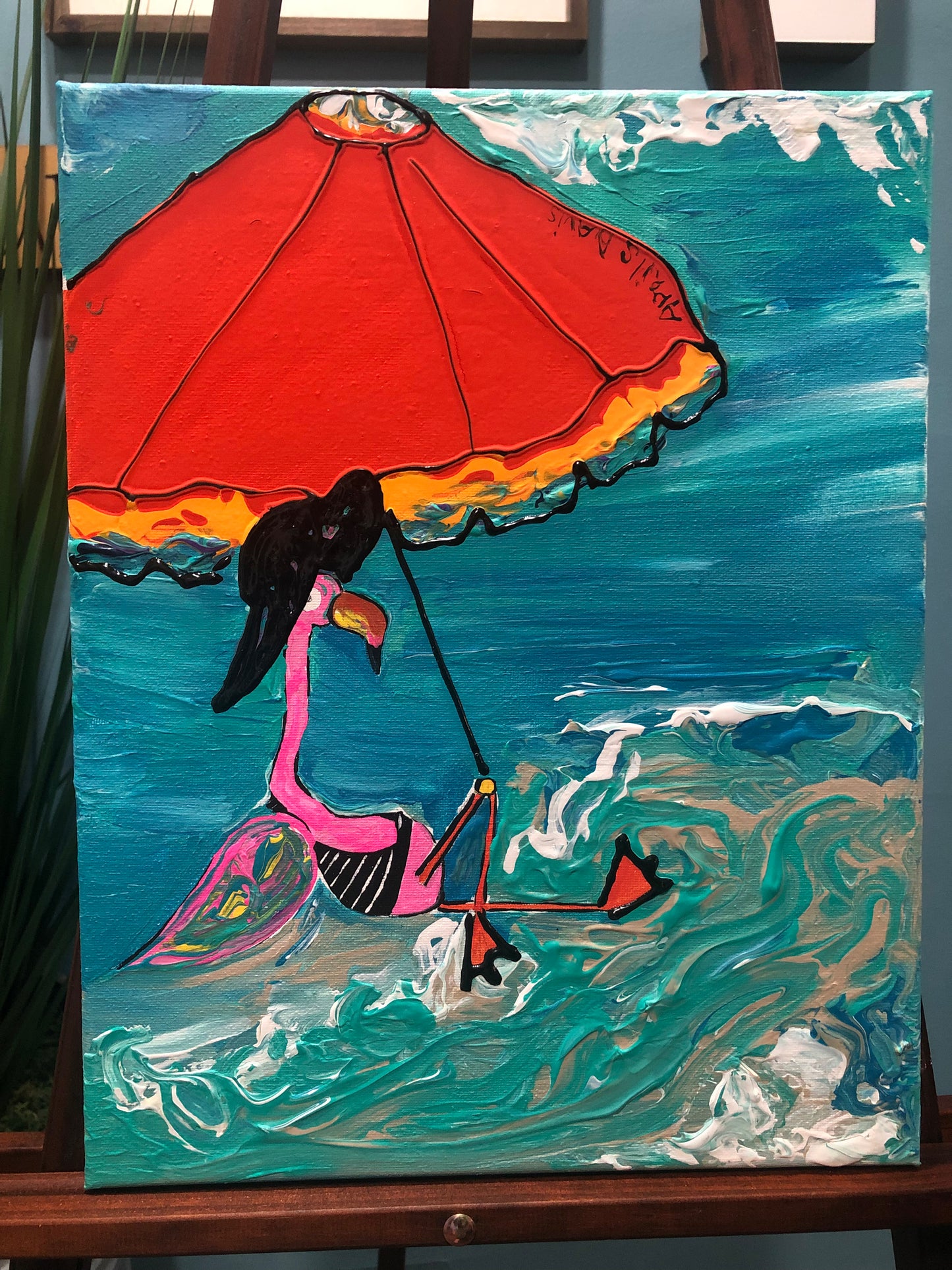 Beach Front Linda Canvas