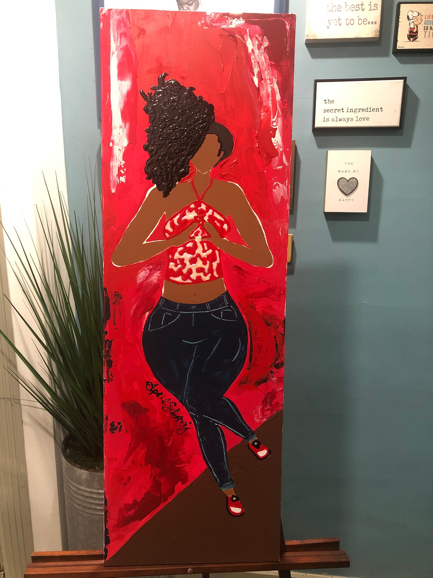 Red and White Canvas