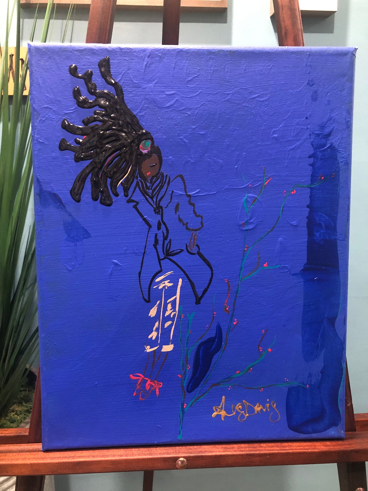 Blue Locs Canvas