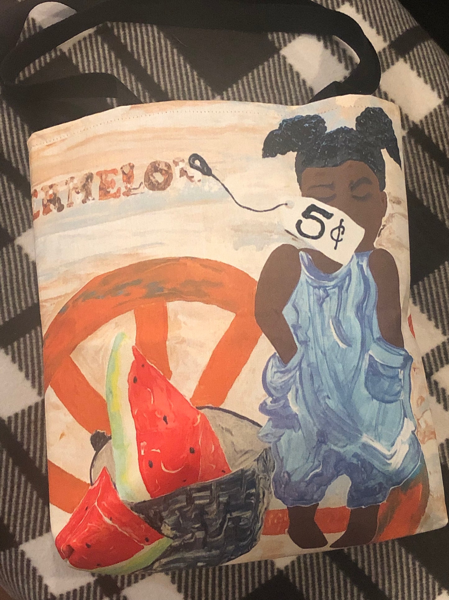 Tote Watermelon Girl - A’Pros Creations
