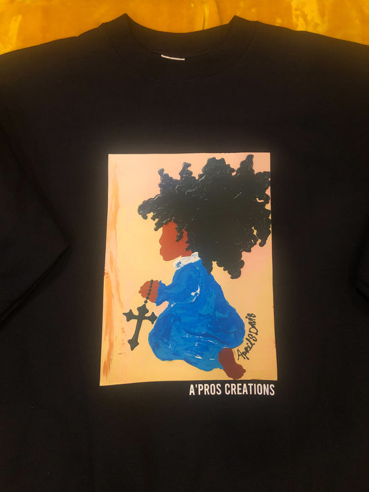 Prayer Girl Sweatshirt Men's Lg
