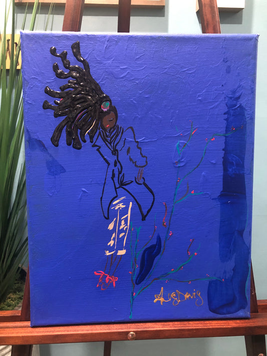 Blue Locs Canvas
